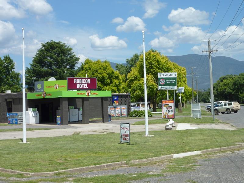 Eildon - Town of Thornton, Goulburn Valley Highway west of Eildon: Rubicon Hotel, corner Goulburn Valley Hwy and Taggerty-Thornton Rd
