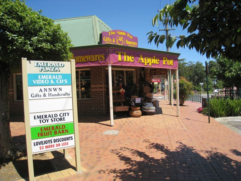 Emerald - Shops and commercial centre, Kilvington Drive: The Apple Pot, Emerald Plaza, Kilvington Dr