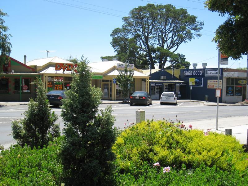 Emerald - Shops and commercial centre, Main Street between Beaconsfield Road and Monbulk Road: Shops along west side of Main St between Beaconsfield Rd and Monbulk Rd