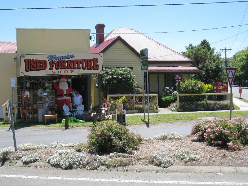 Emerald - Shops and commercial centre, Main Street between Beaconsfield Road and Monbulk Road: Shops at corner of Main St and Monbulk Rd