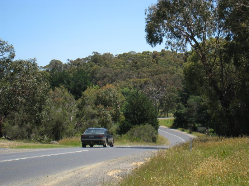 Emerald - Elephant Rock, Beaconsfield-Emerald Road: View west along Beaconsfield-Emerald Road from car park