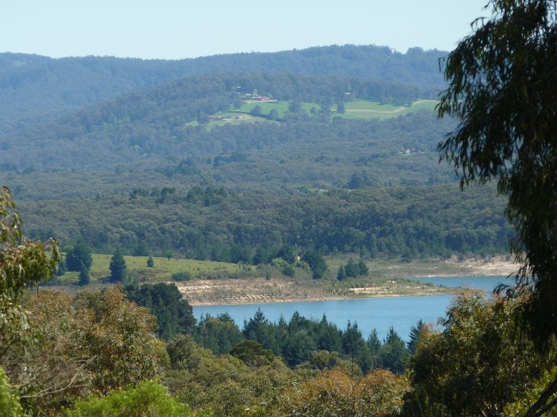 Emerald - Elephant Rock, Beaconsfield-Emerald Road: Northerly view across Cardinia Reservoir