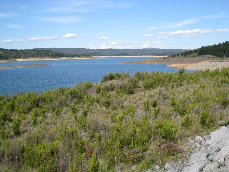 Emerald - Cardinia Reservoir Park: North-east view from dam wall near Spillway Car Park