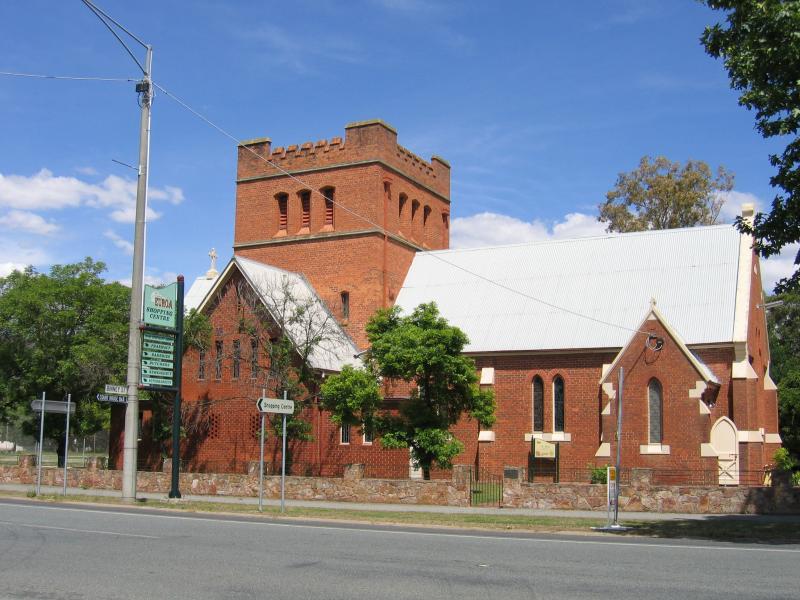 Euroa - Community buildings, Binney Street between Brock Street and Clifton Street: Anglican Church, Clifton Street at Binney St