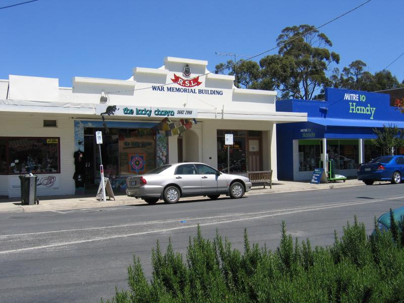 Foster - Shops and commercial centre, Main Street and Station Street: RSL War Memorial Building, Main St just north of Station St