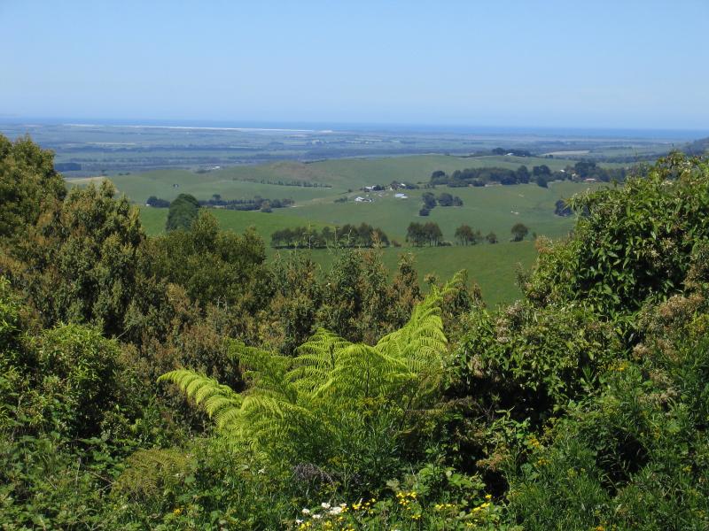 Foster - Lookout, South Gippsland Highway at Foster North: View south-west from picnic area towards Shallow Inlet