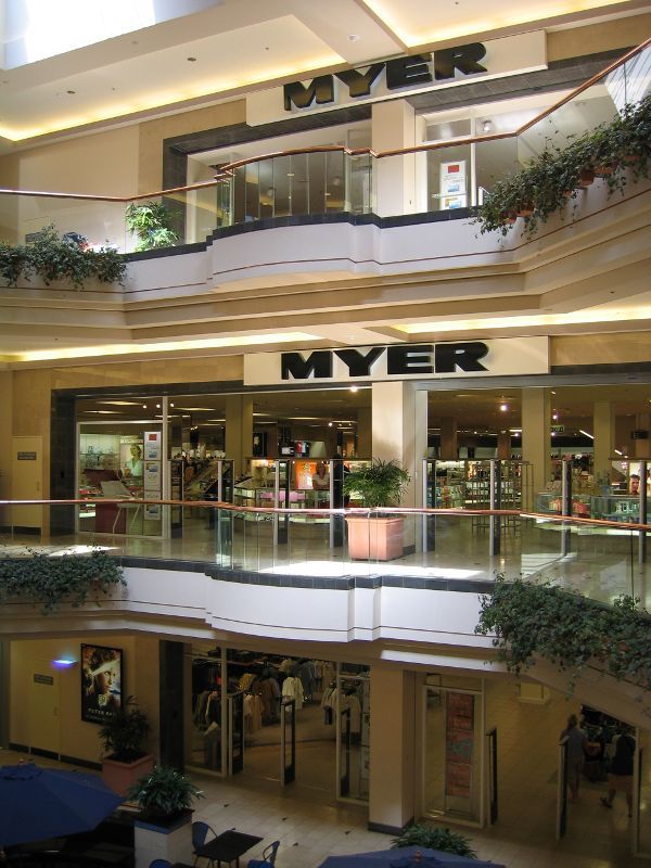Frankston - Shops and commercial centre between Nepean Highway and Young Street - Myer, inside Bayside Shopping Centre