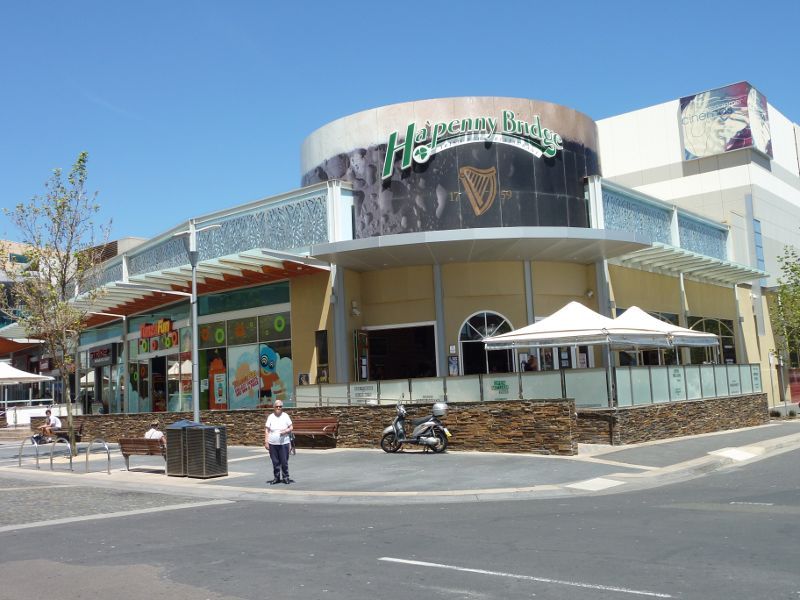 Frankston - Shops and commercial centre between Nepean Highway and Young Street - Corner of Wells St at Thompson St at Bayside Entertainment Centre