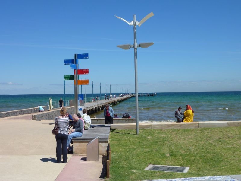 Frankston - Frankston Waterfront and Frankston Pier, Pier Promenade: View towards entrance of pier