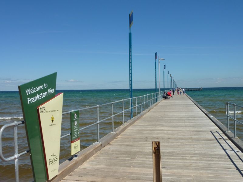Frankston - Frankston Waterfront and Frankston Pier, Pier Promenade: View along pier at entrance
