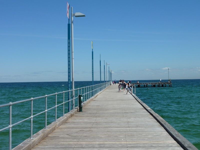 Frankston - Frankston Waterfront and Frankston Pier, Pier Promenade: View along pier