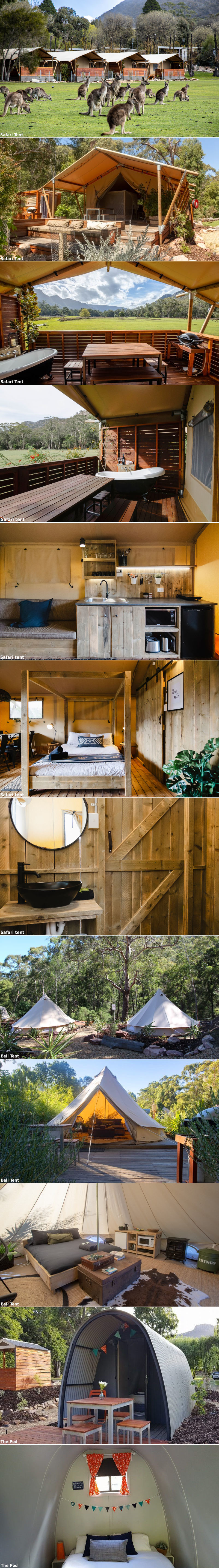Halls Gap Lakeside Tourist Park - Glamping tents and vans