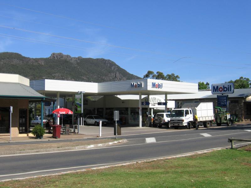 Halls Gap - Commercial centre and shops: Petrol station, Grampians Rd north of Heath St