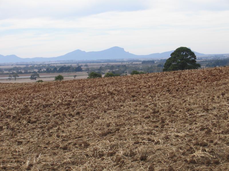 Hamilton - Mount Bainbridge road at lookout: View north-east from lookout towards Grampians