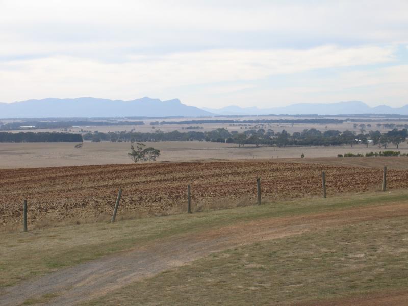 Hamilton - Mount Bainbridge road at lookout: View north-east from lookout towards Grampians
