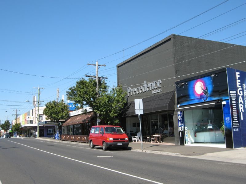 Hampton - Shops and commercial centre, Hampton Street: View south along Hampton St towards Grenville St