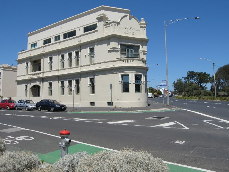 Hampton - Beach Road: Old Hampton Hotel, corner Beach Rd and Small St