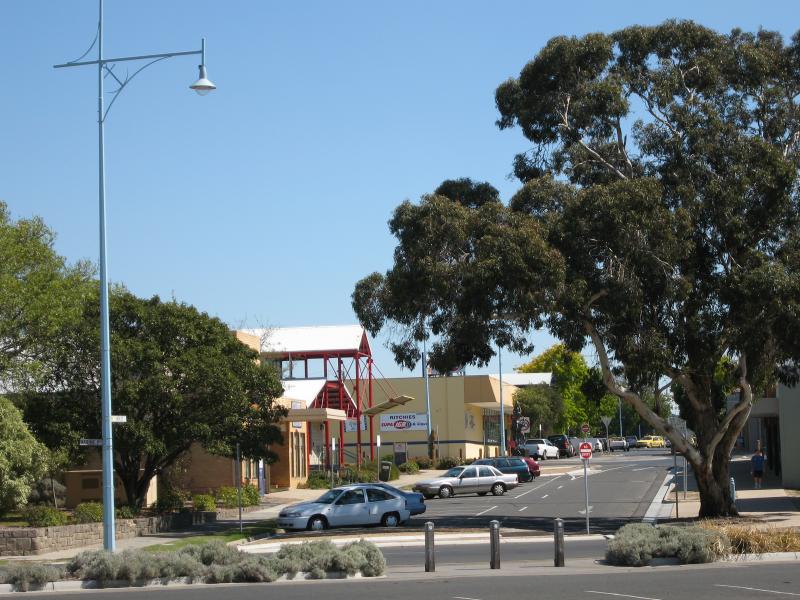 Hastings - Commercial centre and shops, High Street precinct: View west along High St at Marine Pde