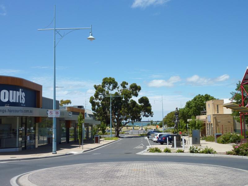 Hastings - Commercial centre and shops, High Street precinct: View east along High St at Salmon St
