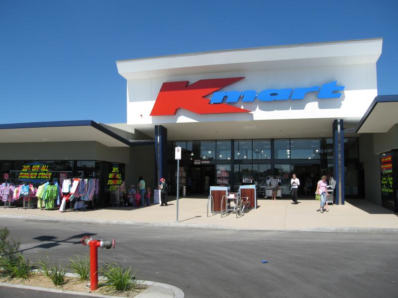 Hastings - Commercial centre and shops, High Street precinct: Entrance to K-mart between Victoria St and Alfred St