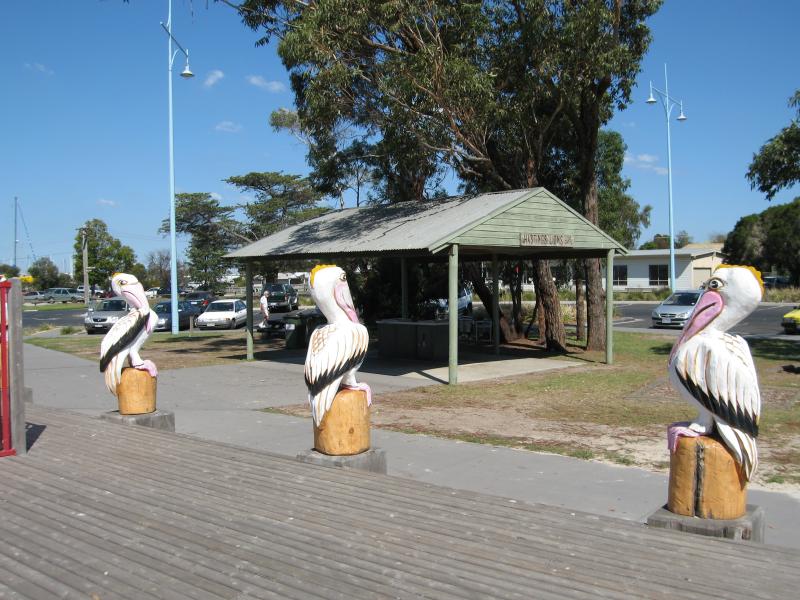 Hastings - Foreshore and Fred Smith Reserve, Marine Parade: Hillview Playground and Lions Club BBQ shelter, Marine Pde