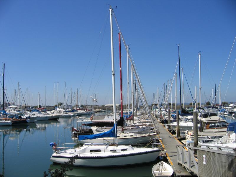 Hastings - Western Port Marina: Yachts moored at the marina