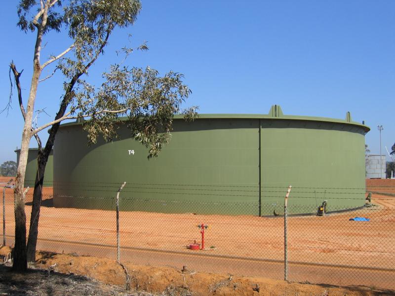 Hastings - Around town: Esso-BHP crude oil storage tanks, Cemetery Rd