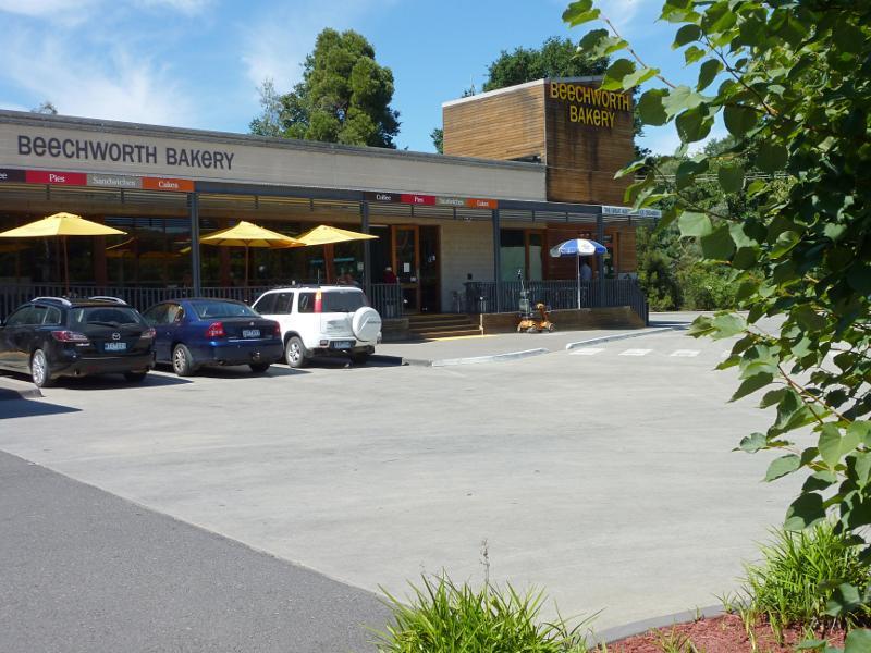 Healesville - Shops and commercial centre, Maroondah Highway east of Badger Creek Road: Beechworth Bakery, south side of Maroondah Hwy