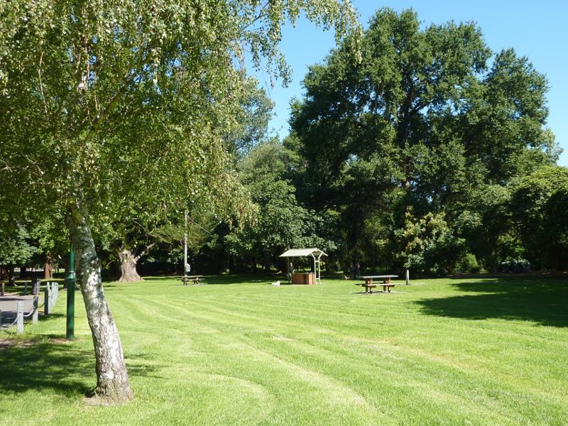 Healesville - Queens Park: Lawns and picnic area