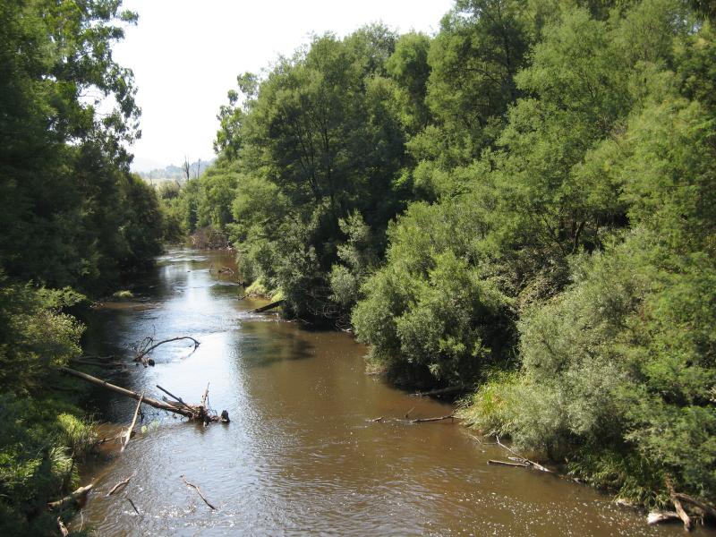 Healesville - Everard Park, Maroondah Highway at Yarra River: View north-east along Yarra River from Maxwells Rd