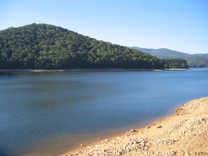 Healesville - Maroondah Reservoir: View north-east from dam wall