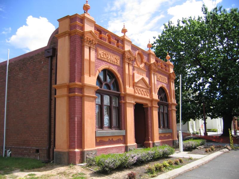 Heathcote - Shops and commercial centre, High Street: Old Mechanics Institute Hall