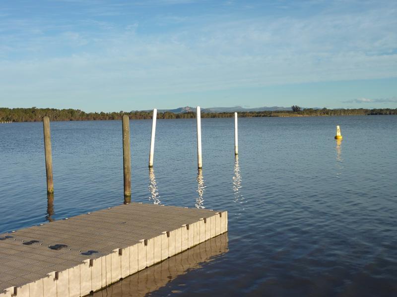 Horsham - Northern side of Green Lake, Western Highway, south-east of Horsham: View across lake from jetty at boat ramp