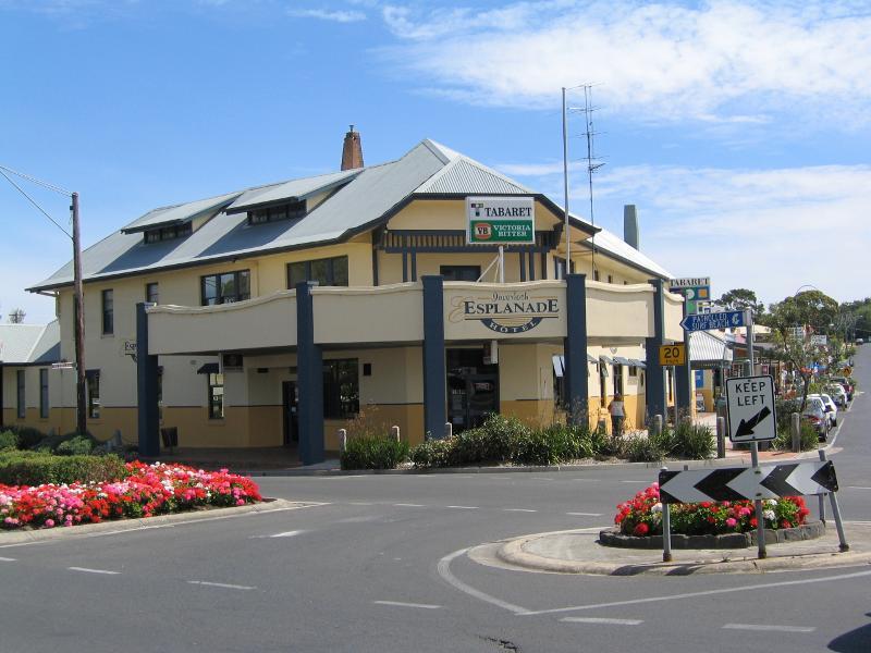 Inverloch - Shops and commercial centre, A'Beckett Street and Williams Street: Esplanade Hotel, corner A'Beckett St and Williams St
