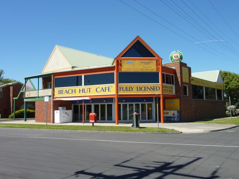 Inverloch - Beach and foreshore, The Esplanade at Cuttriss Street: Cafe, corner The Esplanade and Cuttriss St