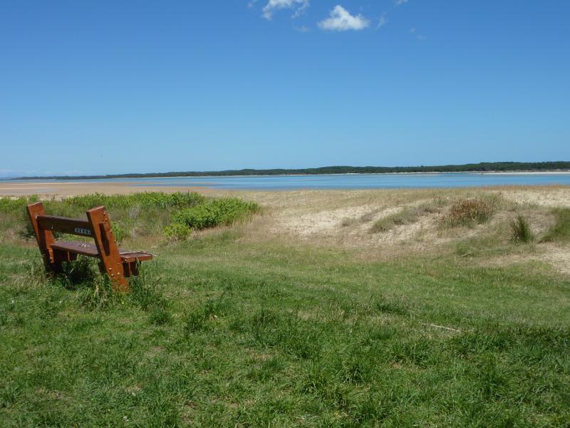 Inverloch - Beach and foreshore, eastern end of The Esplanade: View towards Anderson Inlet from foreshore