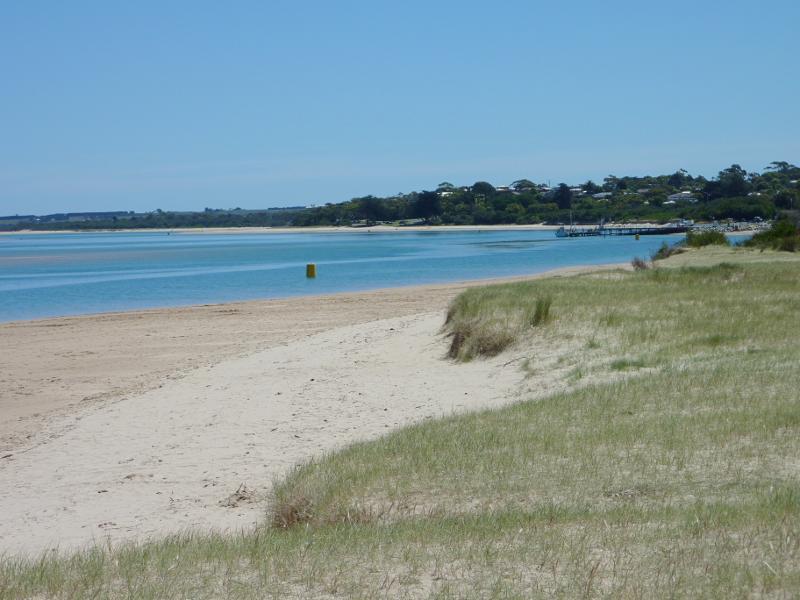 Inverloch - Beach and foreshore, eastern end of The Esplanade: View west along foreshore