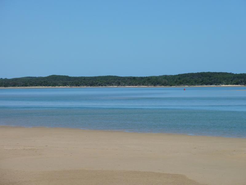 Inverloch - Beach and foreshore, eastern end of The Esplanade: View south across Anderson Inlet