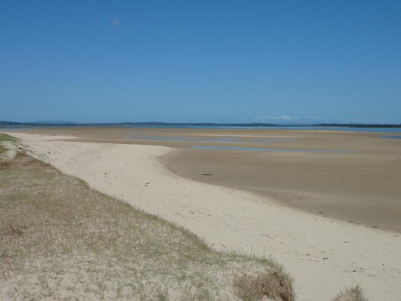 Inverloch - Beach and foreshore, eastern end of The Esplanade: View south-east across Anderson Inlet