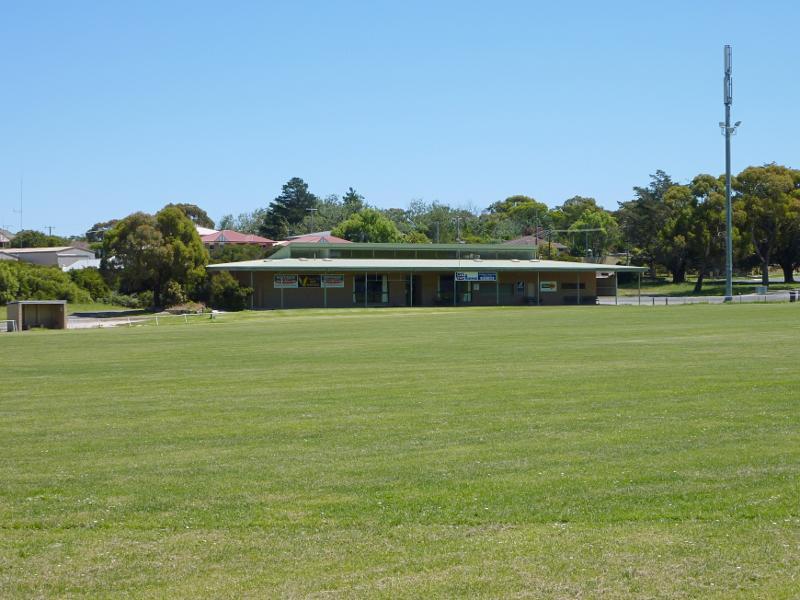 Inverloch - Around Inverloch: Pavillion at sports oval, Bayview Av