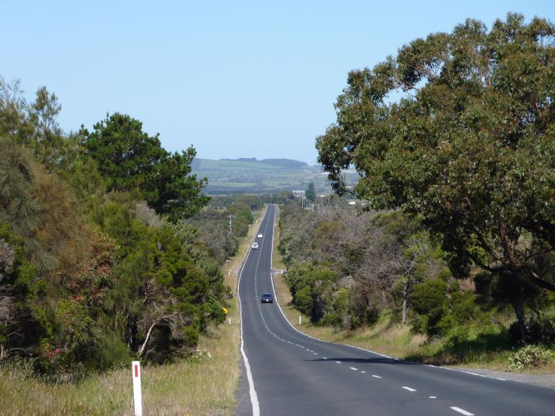 Inverloch - Venus Bay Road, east of Inverloch: View east along Venus Bay Rd, east of Townsend Bluff Rd