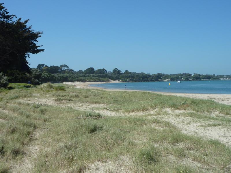Inverloch - Beach along Ramsey Boulevard at Venus Street: View north-east along foreshore