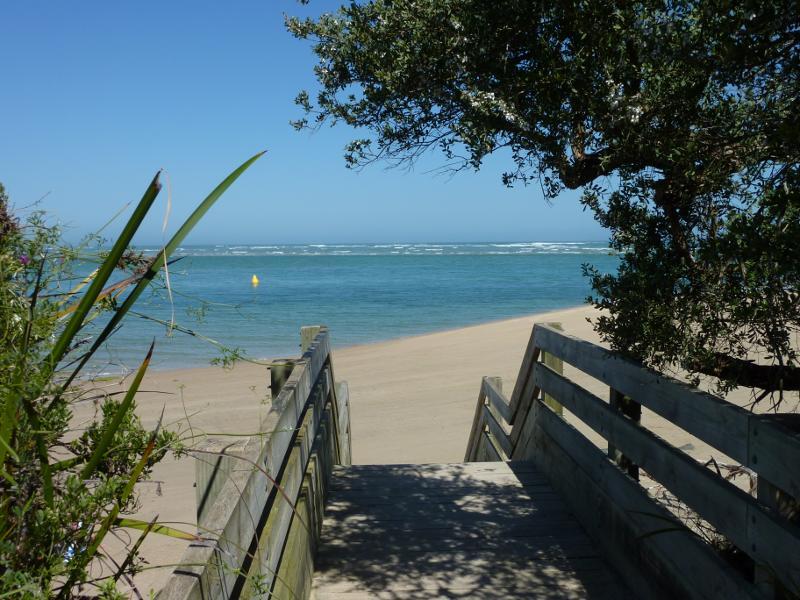 Inverloch - Beach along Ramsey Boulevard at Abbott Street: Steps down to beach