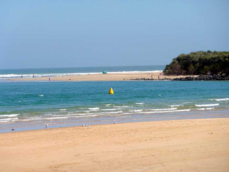 Inverloch - Beach along Ramsey Boulevard at Abbott Street: View south-west across beach towards Point Norman