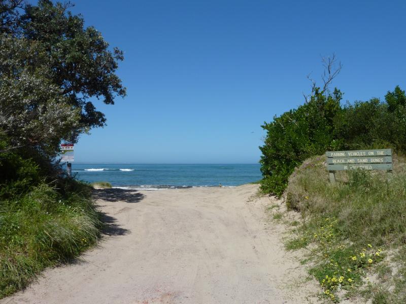 Inverloch - Bunurong Coastal Drive, south of RACV Resort: Pathway to beach