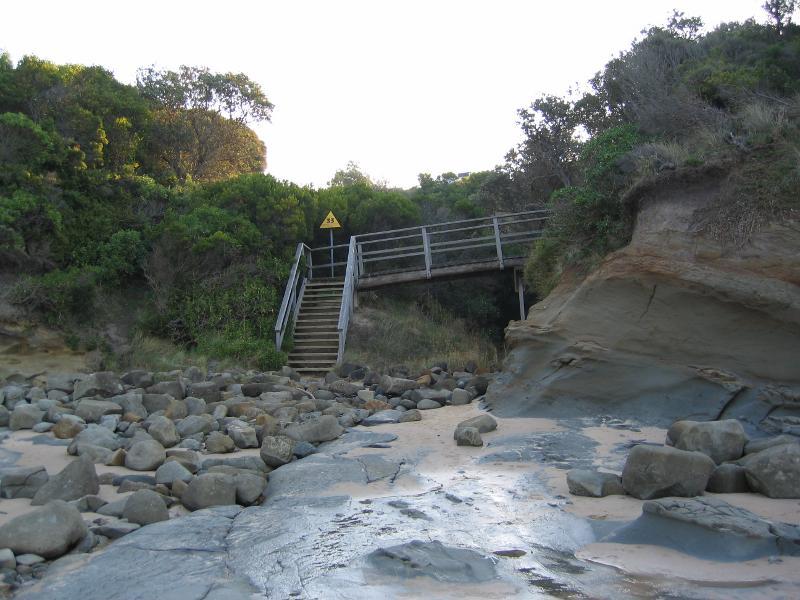 Inverloch - Bunurong Coastal Drive, The Caves: Steps from beach up to car park