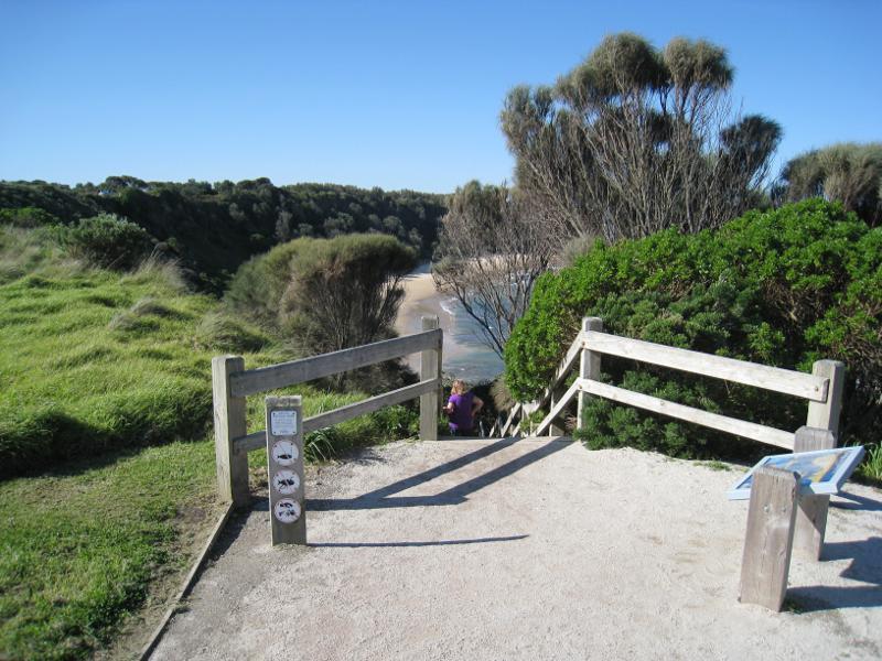 Inverloch - Bunurong Coastal Drive, Eagles Nest: Steps leading down to Eagles Nest Beach