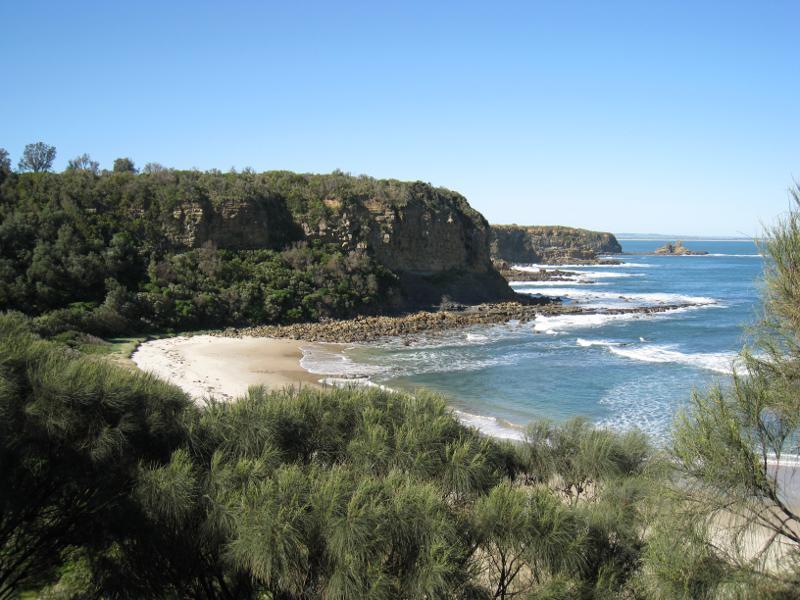 Inverloch - Bunurong Coastal Drive, Shack Bay: View east along coast from car park
