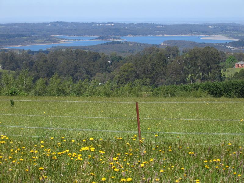 Kallista - Views from Gallemonda Park Road - View south towards Cardinia Reservoir from Gallemonda Park Road at Cardinia Ct