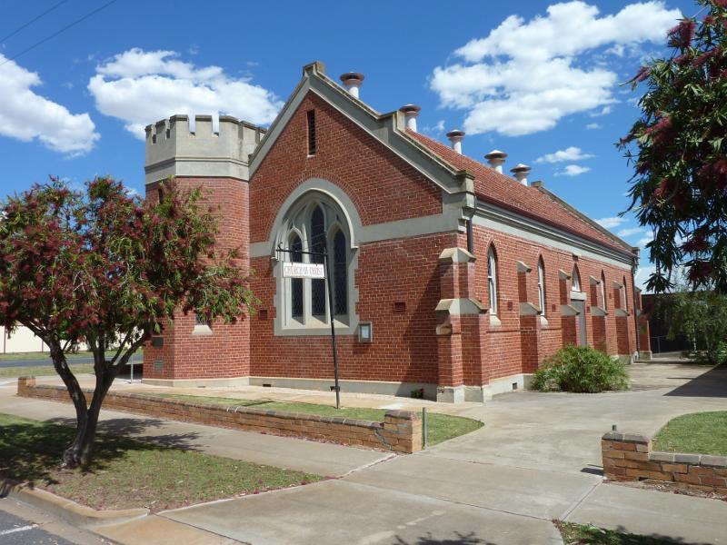 Kaniva - Commercial Street East: Church of Christ, corner Commercial St and Camp St